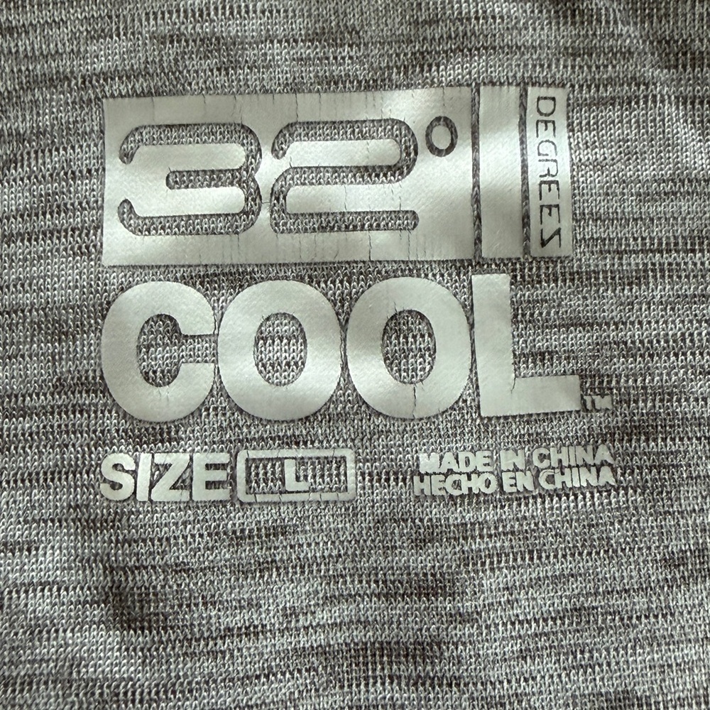32 Degrees Cool Performance Tee Gray Heather - Picture 3 of 3